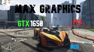 GTA V  GTX 1650  i59300H  1080p MAX Settings HP Pavilion 15 [upl. by Ykciv]