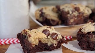 How to Make Chocolate Chip Cookie Brownies Easy Homemade Recipe [upl. by Drexler]