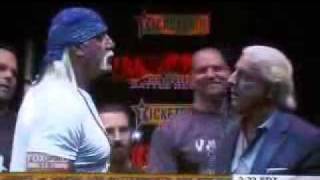 Ric Flair Attacks Hulk Hogan at Australian Press Conferenceflv [upl. by Giwdul]