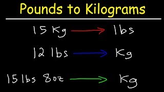 How To Convert From Pounds To Kilograms and Kilograms to Pounds [upl. by Annabel633]