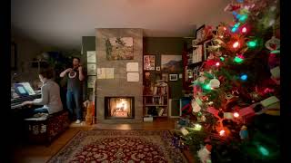 “O Christmas Tree” Piano and Fiddle at home with a fire christmas christmastree christmasmusic [upl. by Esylle]