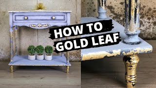 How to Gold Leaf amp Dry Brush Chalk Paint [upl. by Neicul]