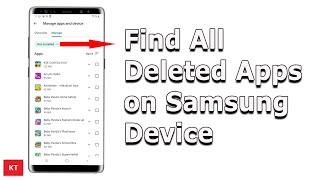 How to find all the Deleted Apps on Samsung Device 2022 [upl. by Sillert850]