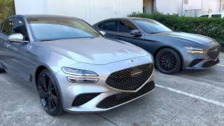 Melbourne Gray vs Saville Silver 2022 Genesis G70 Launch Edition and Prestige [upl. by Rimola26]