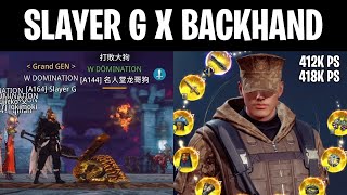 OLD SLAYER G 418K VS BACKHAND  名人堂反手 412K  MIR4 [upl. by Anila]