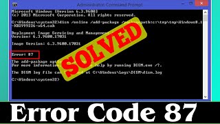 SOLVED How to Fix Error 87 Code Problem 100 Working [upl. by Clougher]