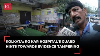 Kolkata doctor murder case RG Kar Hospital’s guard hints towards evidence tampering [upl. by Menendez]