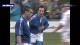 The Absolute BEST TRY ever  Philippe SaintAndré try for France vs England 1991 [upl. by Ruthy]