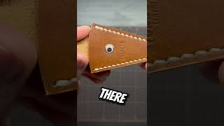 HOW TO HAND STITCH LEATHER 🤯  ASMR BEGINNER TUTORIAL shorts [upl. by Yesteb864]