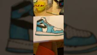 Jordan 1 drawing 🎨 drawing shoes jordans edit [upl. by Teresita]