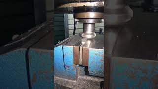 CUTTING WELDED CARBON STEEL PLATES FOR TOUGHNESS TESTING IN THE MECHANICAL LABS MILLING MACHINING [upl. by Gaye]