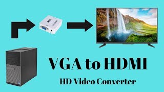 How to connect an older VGA computerlaptop to an HDMI monitor or TV [upl. by Heriberto]