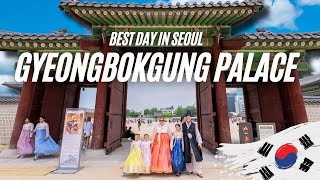 We Have the Best Day Visiting Gyeongbokgung Palace in Traditional Korean Hanbok  Seoul [upl. by Osi525]