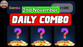 2 November Daily Combo Card Piggy bank  piggy Bank combo today [upl. by Eisyak769]