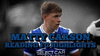 Matty Carson Reading FC Highlights readingfc [upl. by Trevah]