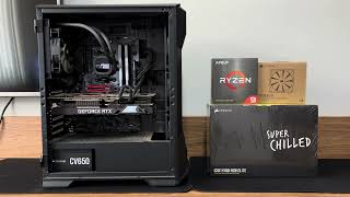 UPGRADE AMD RYZEN 9 5900X  WATER COOLER CORSAIR H100I RGB ELITE  VENTOINHA CORSAIR S120 ELITE [upl. by Hctim]