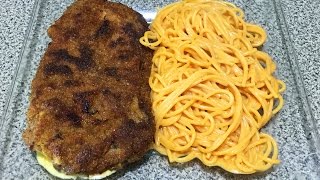 Milanesas Rellenas Y Espagueti [upl. by Ertnom954]