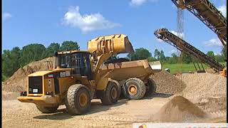 Big Bucket Loader Loads Sand Into Giant Offroad Haul Truck Road Construction Ahead 2 [upl. by Reld]