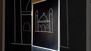 29s Easy Mosque🕌 drawing shorts [upl. by Dnomhcir]