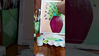 Floral vase painting painting part 2 😍😇😇✨️ [upl. by Hallie]