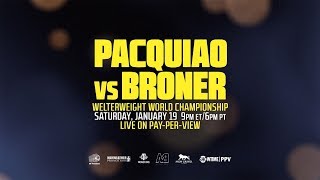 Pacquiao vs Broner PREVIEW January 19 2019  PBC on Showtime PPV [upl. by Dorwin]