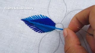 Hand Embroidery Modern Flower Embroidery Easy Flower Design [upl. by Einiar]