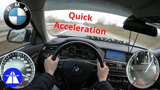 BMW F01 730d STAGE 2 320HP TOP SPEED GERMAN AUTOBAHN TEST DRIVE 4K MAX ACCELERATION [upl. by Dannel89]