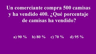 Regla de tres simple directa  Problema con PORCENTAJES  Tanto por Ciento [upl. by Budd]