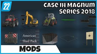 Escavadeira JCB Trator Case IH Magnum Series 2018 e Peso Traseiro  FS22 Mods Farming Simulator 22 [upl. by Narruc]