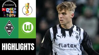 Borussia Mönchengladbach vs VFL Wolfsburg DFBPokal Achtelfinale Highlights [upl. by Loats399]