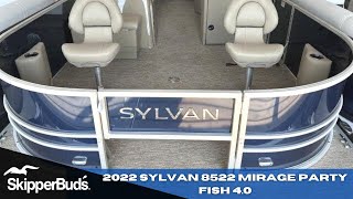 2022 Sylvan 8522 Mirage Party Fish 40 Pontoon Tour SkipperBuds [upl. by Caritta305]