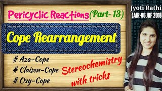 Cope Rearrangement stereochemistryOxy CopeAza CopeClaisen Cope pericyclic Reaction in hindi [upl. by Annenn]