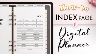 How to make an Index Page for Digital Planners [upl. by Claire]