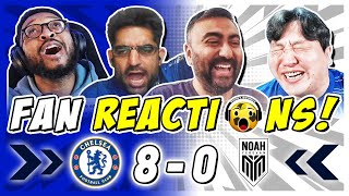 CHELSEA FANS ECSTATIC 😍 REACTION TO CHELSEA 80 NOAH  CONFERENCE LEAGUE FAN REACTIONS [upl. by Einahpehs]