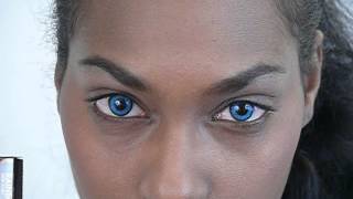 RainbowComplete OCEAN BLUE colored contact lenses by FineampClear [upl. by Shultz622]