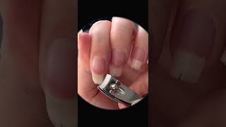 Easy natural nail shaping from square nails to almond nails  Nail shaping and filing tutorial [upl. by Nosirb]