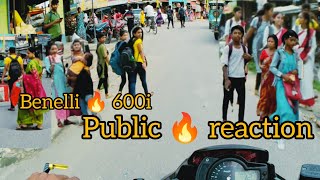 Benelli 🔥 600i💥 Public 🔥 reaction video youtubreels vairalvideo [upl. by Irvin554]