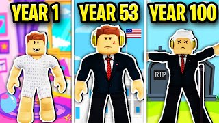 100 YEARS As PRESIDENT Of Roblox Brookhaven 😲🤓 [upl. by Anigriv32]