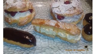 Pate a Choux  Eclairs Profite Rolls  Cream Puffs [upl. by Dammahum210]