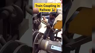 Train Coupling work  train coupling technology trendingshorts indianrailways [upl. by Gapin495]