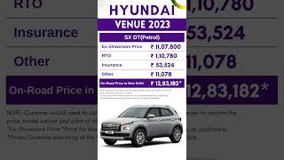 New Hyundai VENUE SX DT Petrol On Road Price May 2023  Hyundai Car 2023  CarLenaHai [upl. by Mcripley]