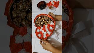 Chocolate Flower Heart  Chocolate Flower Bouquet  Cute gift shorts diy craft [upl. by Seaddon363]