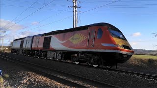 Pair of NMT HSTs back to back through Wootton Bassett  Class 43  43272 and 43357  Colas Rail [upl. by Ginsburg]