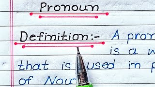 what is pronoun  what is pronoun in English grammar  Definition Of Pronoun in English [upl. by Gerlac]