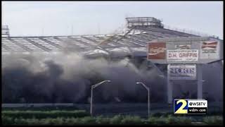 RAW VIDEO Fulton County Stadium implosion in 1997 [upl. by Bebe]