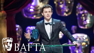 Tom Holland wins EE Rising Star award  BAFTA Film Awards 2017 [upl. by Intyrb959]