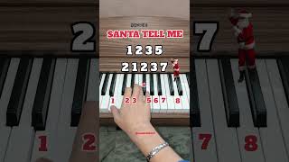 Santa Tell Me✨ pianotutorial pianolessons [upl. by Correy]