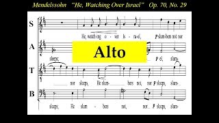 Mendelssohn  OP70  Elijah 29 He Watching Over Israel  Alto [upl. by Aihsercal]