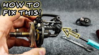 Baitcaster Repair  How to Replace a Damaged Pawl THIS IS WHY YEARLY MAINTENANCE IS IMPORTANT [upl. by Petes]