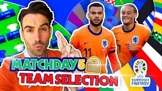 LOCKED TEAM  3 x DUTCH PLAYERS IN  Euro 2024 fantasy tips  Matchday 5 [upl. by Thessa513]